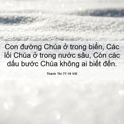 Picture 06 - Thánh Thi 77:19 VIE - Con đường Chúa ở trong biển, Các lối - Bible Verse Picture