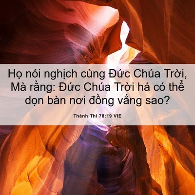Picture 06 - Thánh Thi 78:19 VIE - Họ nói nghịch cùng Đức Chúa Trời, Mà - Bible Verse Picture