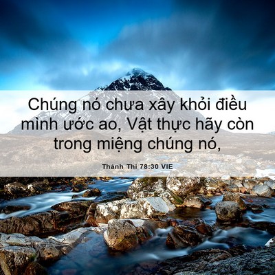 Picture 06 - Thánh Thi 78:30 VIE - Chúng nó chưa xây khỏi điều mình ước - Bible Verse Picture