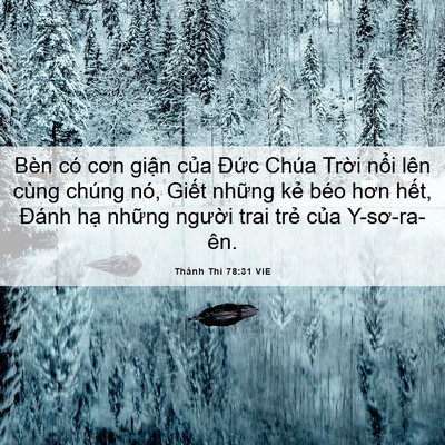Picture 06 - Thánh Thi 78:31 VIE - Bèn có cơn giận của Đức Chúa Trời - Bible Verse Picture