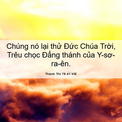Picture 06 - Thánh Thi 78:41 VIE - Chúng nó lại thử Đức Chúa Trời, Trêu - Bible Verse Picture