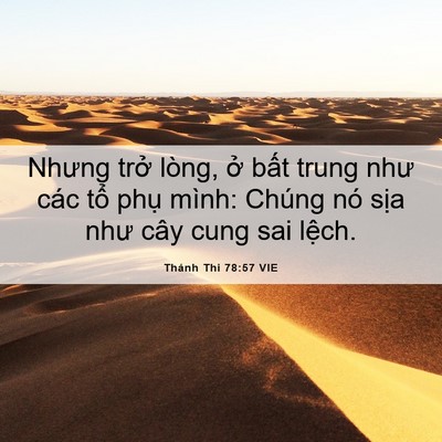 Picture 06 - Thánh Thi 78:57 VIE - Nhưng trở lòng, ở bất trung như các - Bible Verse Picture