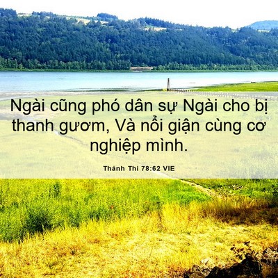 Picture 06 - Thánh Thi 78:62 VIE - Ngài cũng phó dân sự Ngài cho bị thanh - Bible Verse Picture