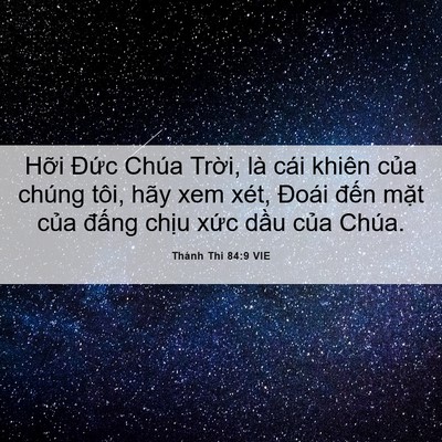 Picture 06 - Thánh Thi 84:9 VIE - Hỡi Đức Chúa Trời, là cái khiên của - Bible Verse Picture