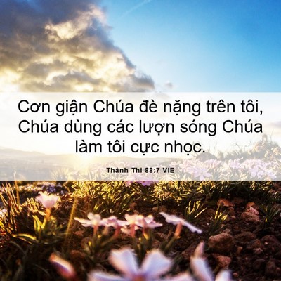Picture 06 - Thánh Thi 88:7 VIE - Cơn giận Chúa đè nặng trên tôi, Chúa - Bible Verse Picture