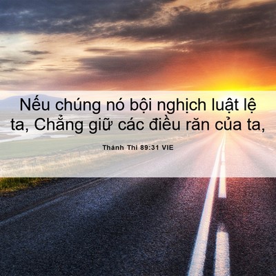 Picture 06 - Thánh Thi 89:31 VIE - Nếu chúng nó bội nghịch luật lệ ta, - Bible Verse Picture