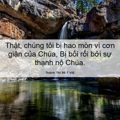 Picture 06 - Thánh Thi 90:7 VIE - Thật, chúng tôi bị hao mòn vì cơn giận - Bible Verse Picture