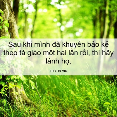 Picture 06 - Tít 3:10 VIE - Sau khi mình đã khuyên bảo kẻ theo tà - Bible Verse Picture