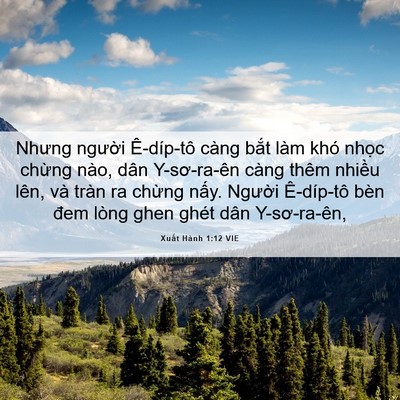 Picture 06 - Xuất Hành 1:12 VIE - Nhưng người Ê-díp-tô càng bắt làm khó - Bible Verse Picture