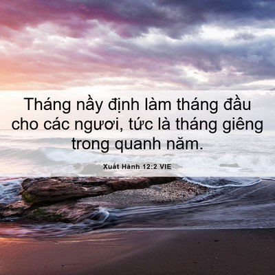 Picture 06 - Xuất Hành 12:2 VIE - Tháng nầy định làm tháng đầu cho các - Bible Verse Picture