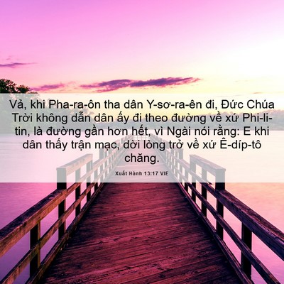 Picture 06 - Xuất Hành 13:17 VIE - Vả, khi Pha-ra-ôn tha dân Y-sơ-ra-ên đi, - Bible Verse Picture