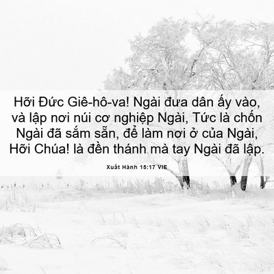 Picture 06 - Xuất Hành 15:17 VIE - Hỡi Đức Giê-hô-va! Ngài đưa dân ấy - Bible Verse Picture