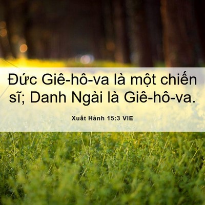 Picture 06 - Xuất Hành 15:3 VIE - Đức Giê-hô-va là một chiến sĩ; Danh - Bible Verse Picture