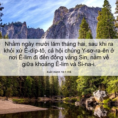 Picture 06 - Xuất Hành 16:1 VIE - Nhằm ngày mười lăm tháng hai, sau khi ra - Bible Verse Picture