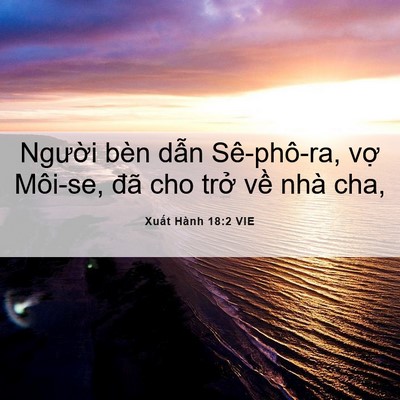 Picture 06 - Xuất Hành 18:2 VIE - Người bèn dẫn Sê-phô-ra, vợ Môi-se, - Bible Verse Picture