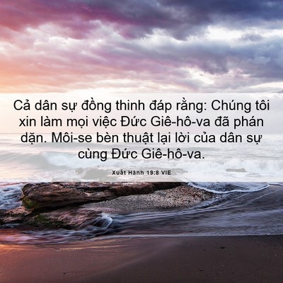 Picture 06 - Xuất Hành 19:8 VIE - Cả dân sự đồng thinh đáp rằng: Chúng - Bible Verse Picture