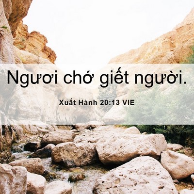 Picture 06 - Xuất Hành 20:13 VIE - Ngươi chớ giết - Bible Verse Picture