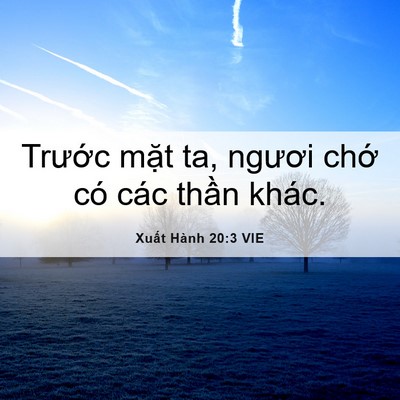 Picture 06 - Xuất Hành 20:3 VIE - Trước mặt ta, ngươi chớ có các thần - Bible Verse Picture