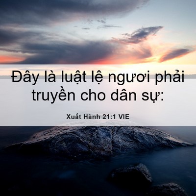 Picture 06 - Xuất Hành 21:1 VIE - Đây là luật lệ ngươi phải truyền cho - Bible Verse Picture