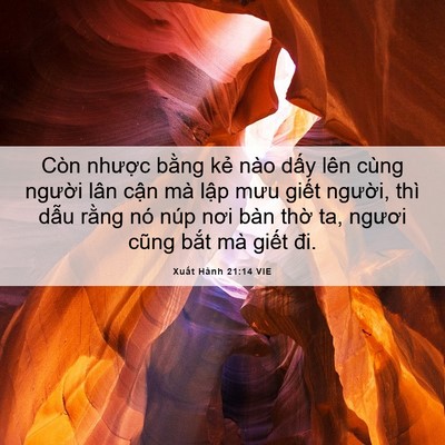 Picture 06 - Xuất Hành 21:14 VIE - Còn nhược bằng kẻ nào dấy lên cùng - Bible Verse Picture