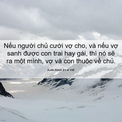 Picture 06 - Xuất Hành 21:4 VIE - Nếu người chủ cưới vợ cho, và nếu - Bible Verse Picture