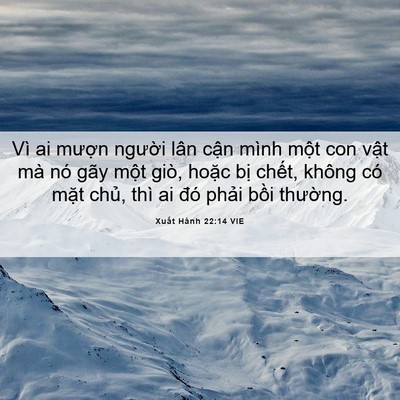 Picture 06 - Xuất Hành 22:14 VIE - Vì ai mượn người lân cận mình một - Bible Verse Picture