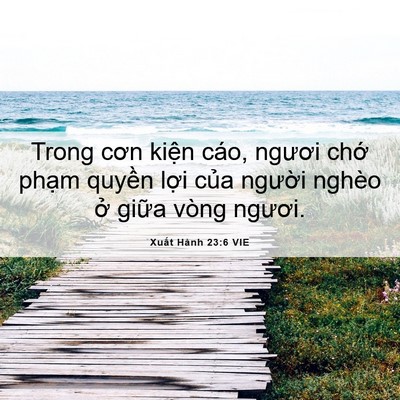 Picture 06 - Xuất Hành 23:6 VIE - Trong cơn kiện cáo, ngươi chớ phạm - Bible Verse Picture