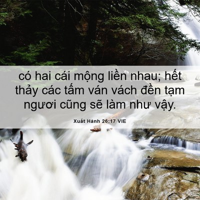 Picture 06 - Xuất Hành 26:17 VIE - có hai cái mộng liền nhau; hết thảy - Bible Verse Picture