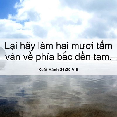 Picture 06 - Xuất Hành 26:20 VIE - Lại hãy làm hai mươi tấm ván về phía - Bible Verse Picture