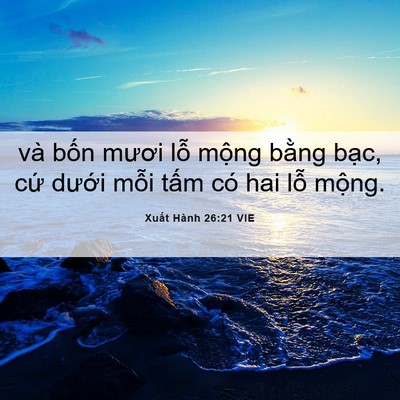 Picture 06 - Xuất Hành 26:21 VIE - và bốn mươi lỗ mộng bằng bạc, cứ - Bible Verse Picture