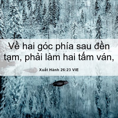 Picture 06 - Xuất Hành 26:23 VIE - Về hai góc phía sau đền tạm, phải làm - Bible Verse Picture