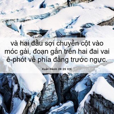 Picture 06 - Xuất Hành 28:25 VIE - và hai đầu sợi chuyền cột vào móc - Bible Verse Picture