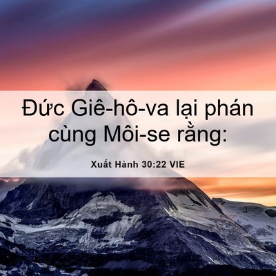 Picture 06 - Xuất Hành 30:22 VIE - Đức Giê-hô-va lại phán cùng Môi-se - Bible Verse Picture