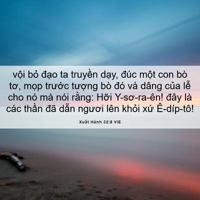 Picture 06 - Xuất Hành 32:8 VIE - vội bỏ đạo ta truyền dạy, đúc một - Bible Verse Picture