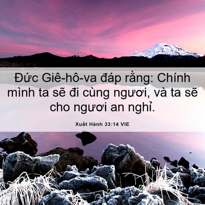 Picture 06 - Xuất Hành 33:14 VIE - Đức Giê-hô-va đáp rằng: Chính mình ta - Bible Verse Picture
