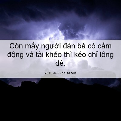 Picture 06 - Xuất Hành 35:26 VIE - Còn mấy người đàn bà có cảm động - Bible Verse Picture