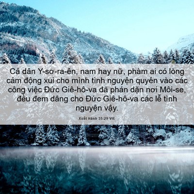 Picture 06 - Xuất Hành 35:29 VIE - Cả dân Y-sơ-ra-ên, nam hay nữ, phàm ai - Bible Verse Picture