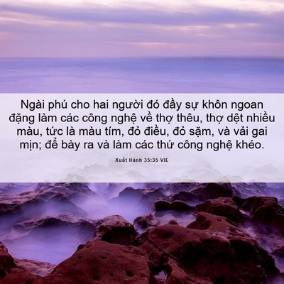 Picture 06 - Xuất Hành 35:35 VIE - Ngài phú cho hai người đó đầy sự - Bible Verse Picture