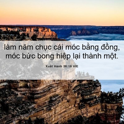 Picture 06 - Xuất Hành 36:18 VIE - làm năm chục cái móc bằng đồng, móc - Bible Verse Picture