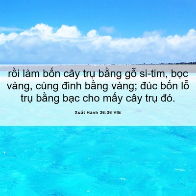 Picture 06 - Xuất Hành 36:36 VIE - rồi làm bốn cây trụ bằng gỗ si-tim, - Bible Verse Picture