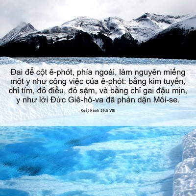 Picture 06 - Xuất Hành 39:5 VIE - Đai để cột ê-phót, phía ngoài, làm - Bible Verse Picture