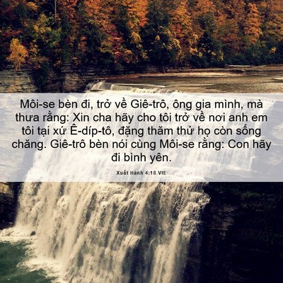 Picture 06 - Xuất Hành 4:18 VIE - Môi-se bèn đi, trở về Giê-trô, ông gia - Bible Verse Picture