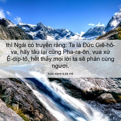 Picture 06 - Xuất Hành 6:29 VIE - thì Ngài có truyền rằng: Ta là Đức - Bible Verse Picture