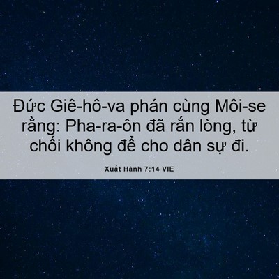 Picture 06 - Xuất Hành 7:14 VIE - Đức Giê-hô-va phán cùng Môi-se rằng: - Bible Verse Picture