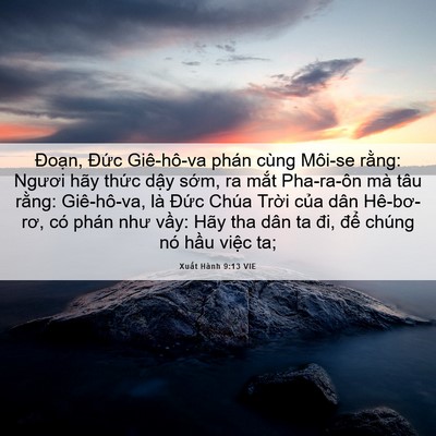 Picture 06 - Xuất Hành 9:13 VIE - Đoạn, Đức Giê-hô-va phán cùng Môi-se - Bible Verse Picture