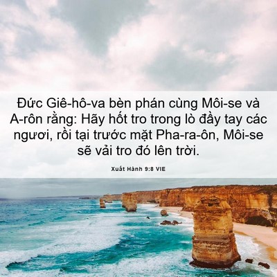 Picture 06 - Xuất Hành 9:8 VIE - Đức Giê-hô-va bèn phán cùng Môi-se và - Bible Verse Picture