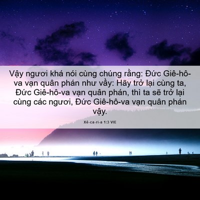 Picture 06 - Xê-ca-ri-a 1:3 VIE - Vậy ngươi khá nói cùng chúng rằng: - Bible Verse Picture