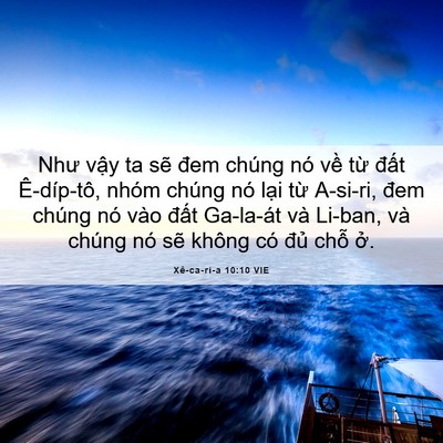 Picture 06 - Xê-ca-ri-a 10:10 VIE - Như vậy ta sẽ đem chúng nó về từ - Bible Verse Picture