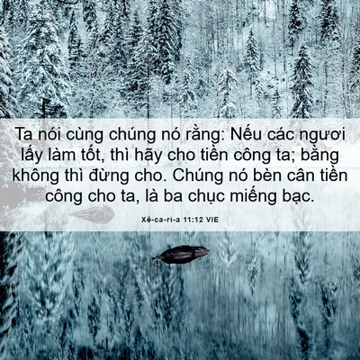 Picture 06 - Xê-ca-ri-a 11:12 VIE - Ta nói cùng chúng nó rằng: Nếu các - Bible Verse Picture