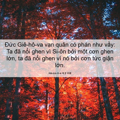 Picture 06 - Xê-ca-ri-a 8:2 VIE - Đức Giê-hô-va vạn quân có phán như - Bible Verse Picture